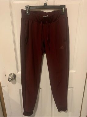 adidas Burgundy Athletic Track Pants